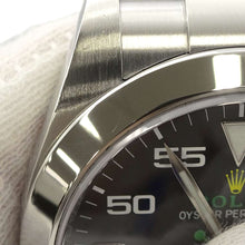将图像加载到图库查看器中，ROLEX Air-King W40mm Stainless Steel Black Dial116900
