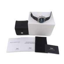 Load image into Gallery viewer, IWC Pilot&#39;s Watches Chronograph W41mm Stainless Steel Leather Blue DialIW388101
