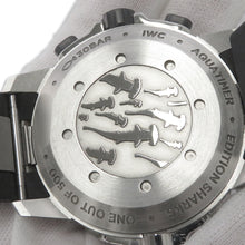 将图像加载到图库查看器中，IWC ★Aquatimer Chronograph Shark Limited Edition 500 pieces W44mm Stainless Steel Rubber Gray DialIW379506
