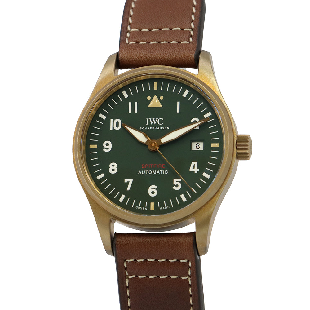 IWC Pilot's Watch Automatic Spitfire W39mm Bronze Leather Green DialIW326802