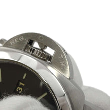 将图像加载到图库查看器中，PANERAI Luminor 1950 3 Days GMT W44mm Stainless Steel Black DialPAM00329
