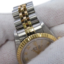 将图像加载到图库查看器中，ROLEX Datejust W26mm Stainless Steel K18YG Ivory Pyramid Dial69173
