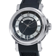 将图像加载到图库查看器中，Breguet Marine II Large Date W40mm Stainless Steel Rubber Black Dial5817ST/92/5V8
