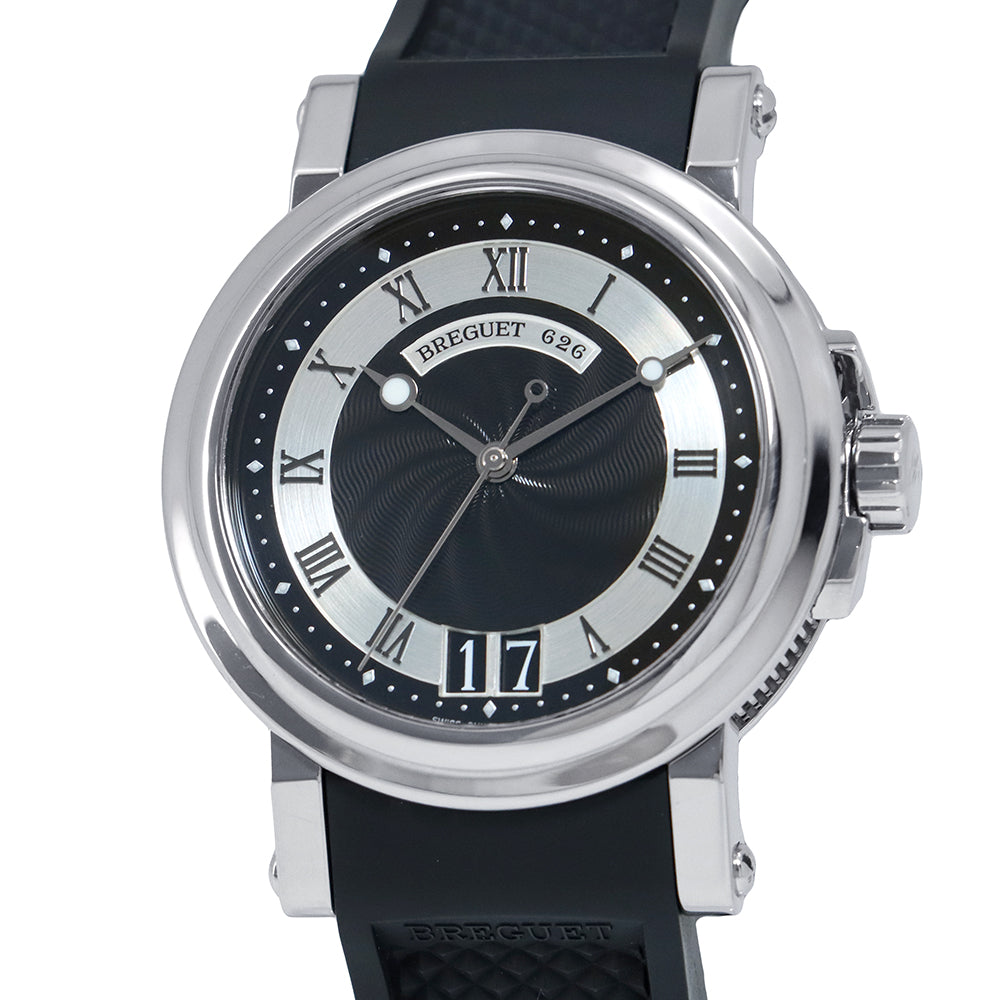 Breguet Marine II Large Date W40mm Stainless Steel Rubber Black Dial5817ST/92/5V8