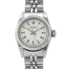 将图像加载到图库查看器中，ROLEX Datejust W24mm Stainless Steel K18WG White Dial67194
