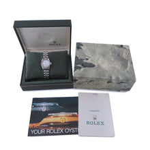 将图像加载到图库查看器中，ROLEX Datejust W24mm Stainless Steel K18WG White Dial67194
