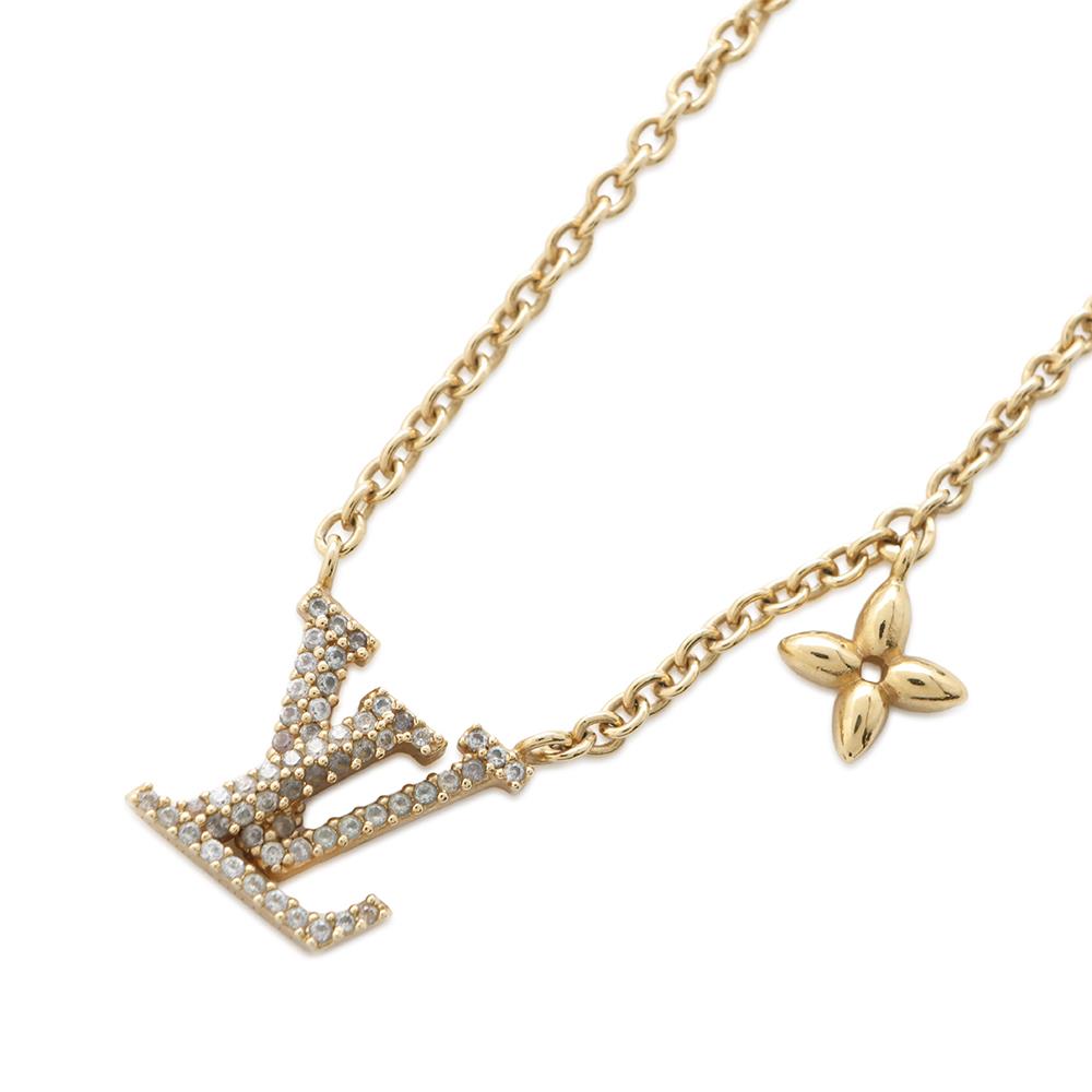LOUIS VUITTON Collier LV Iconic Necklace GoldM00596 Metal Rhinestone