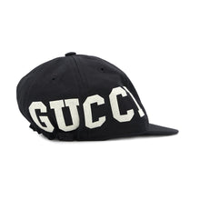 Load image into Gallery viewer, GUCCI Logo baseball cap Size S Black751400 Cotton100%
