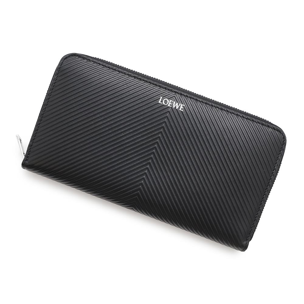 LOEWE Zip Around Wallet BlackC779T12X01 Calf Leather