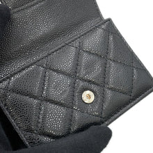 Load image into Gallery viewer, CHANEL Matelasse Classic Small Flap Wallet BlackAP0230 Caviar Leather
