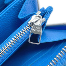 将图像加载到图库查看器中，LOUIS VUITTON LV × YK Zippy Wallet blue bronM81954 Monogram Empreinte Leather/Infinity Dot
