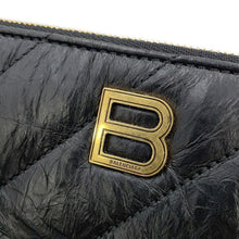 Load image into Gallery viewer, BALENCIAGA Crash Continental Wallet Black766447 Calf Leather
