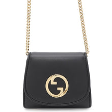 将图像加载到图库查看器中，GUCCI Interlocking G Blondie Chain Wallet Black725219 Leather
