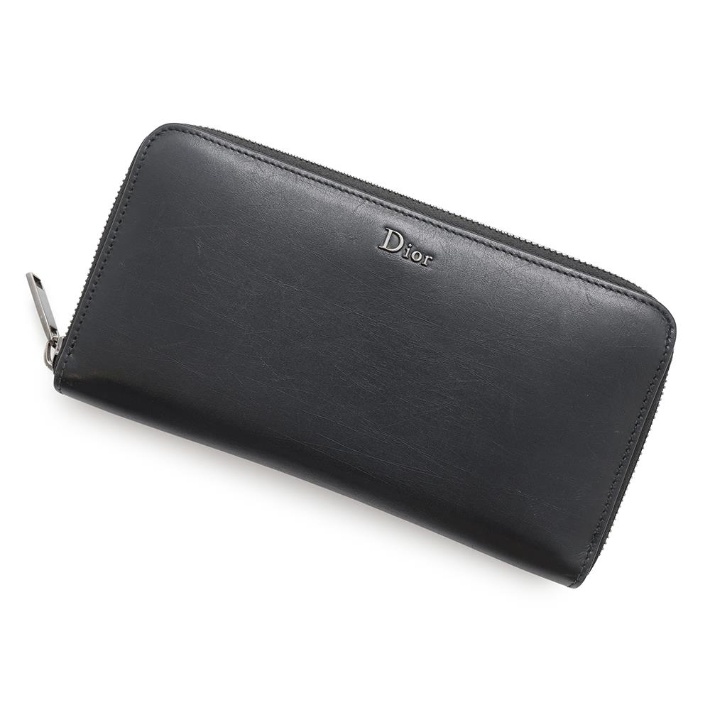 Dior Dior HOMME Zip Around Chozai Cloth Black2UFBC011XLA Leather