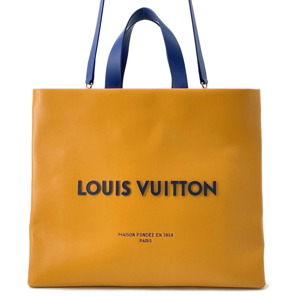 LOUIS VUITTON ★Shopper Tote SaffronM24457 Leather Size MM
