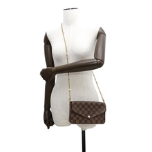 Load image into Gallery viewer, LOUIS VUITTON Felicie Pochette  RedN63032 Damier Ebene Canvas
