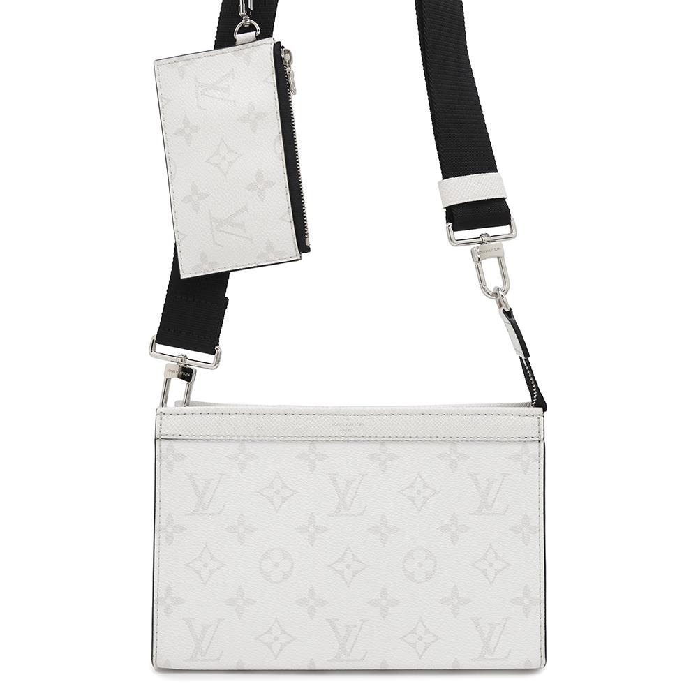 LOUIS VUITTON Gaston Wearable Wallet Taigarama Optical WhiteM30935 Monogram Taiga Leather