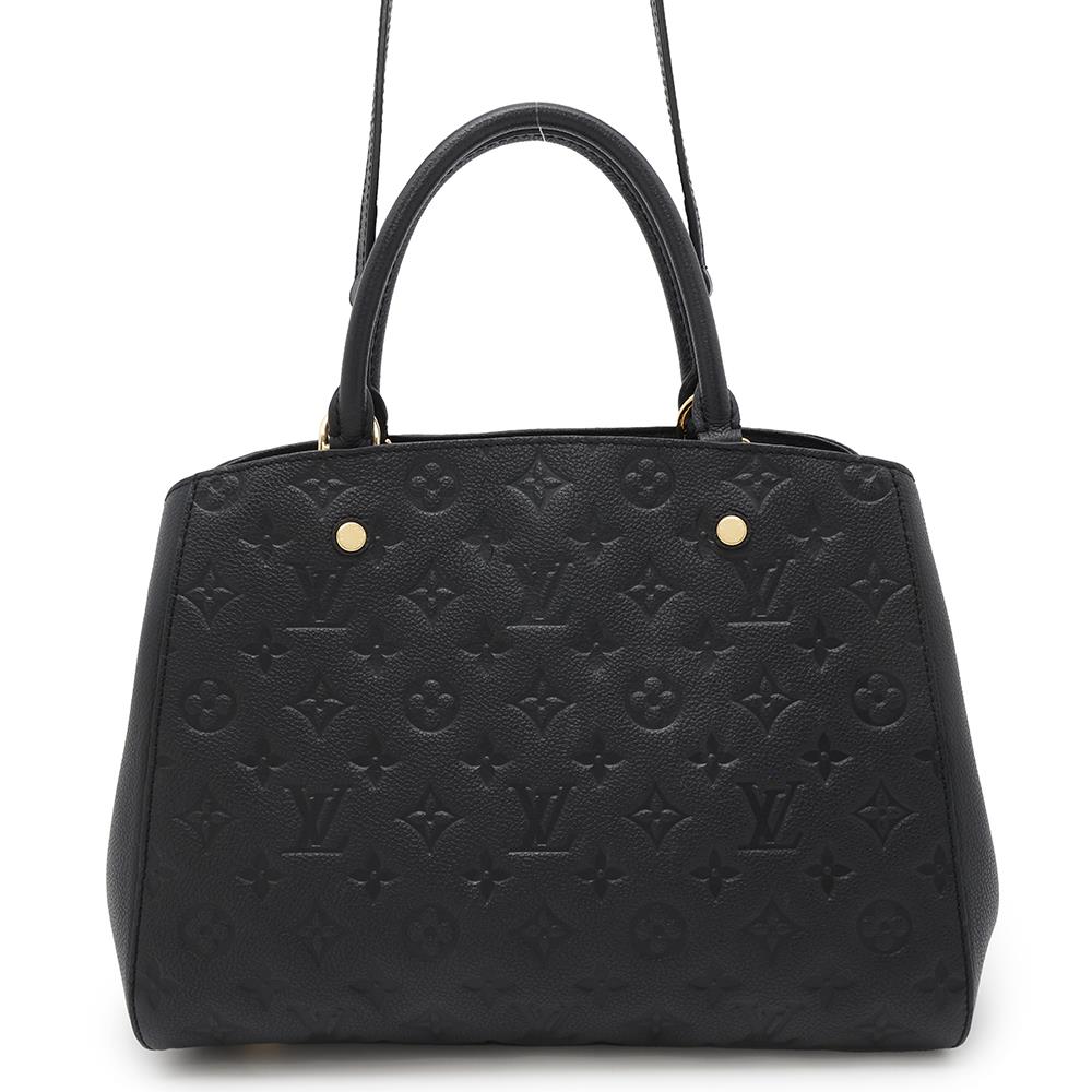 LOUIS VUITTON Montaigne NoirM41048 Monogram Empreinte Leather Size MM