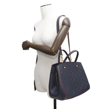 将图像加载到图库查看器中，LOUIS VUITTON Montaigne Marine RougeM42746 Monogram Empreinte Leather Size MM
