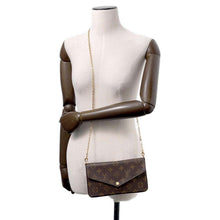 将图像加载到图库查看器中，LOUIS VUITTON Felicie Pochette  FuchsiaM81896 Monogram
