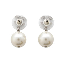 将图像加载到图库查看器中，CHANEL CC Logo Faux Pearl  Earrings SilverA36138 Metal
