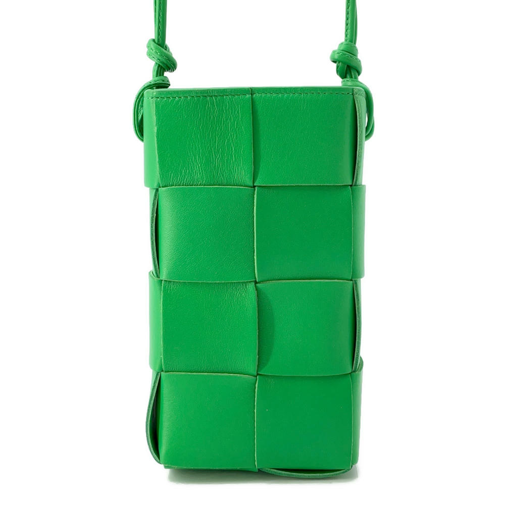 Bottega Veneta Maxi INTRECCIATO Cassette Phone Pouch Parakeet730541 Calf Leather