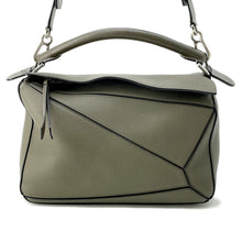 Load image into Gallery viewer, LOEWE Puzzle bag Khaki322.12KS20 Calf Leather Size Medium
