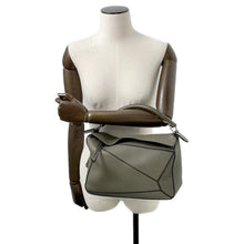 Load image into Gallery viewer, LOEWE Puzzle bag Khaki322.12KS20 Calf Leather Size Medium
