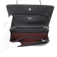 Load image into Gallery viewer, CHANEL Matelasse Chain wallet BlackA33814 Caviar Leather
