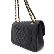 Load image into Gallery viewer, CHANEL Matelasse Double Flap ChainShoulder Bag BlackA01113 Caviar Leather
