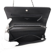 Load image into Gallery viewer, CHANEL CC Logo Chain Wallet BlackA48654 Caviar Leather
