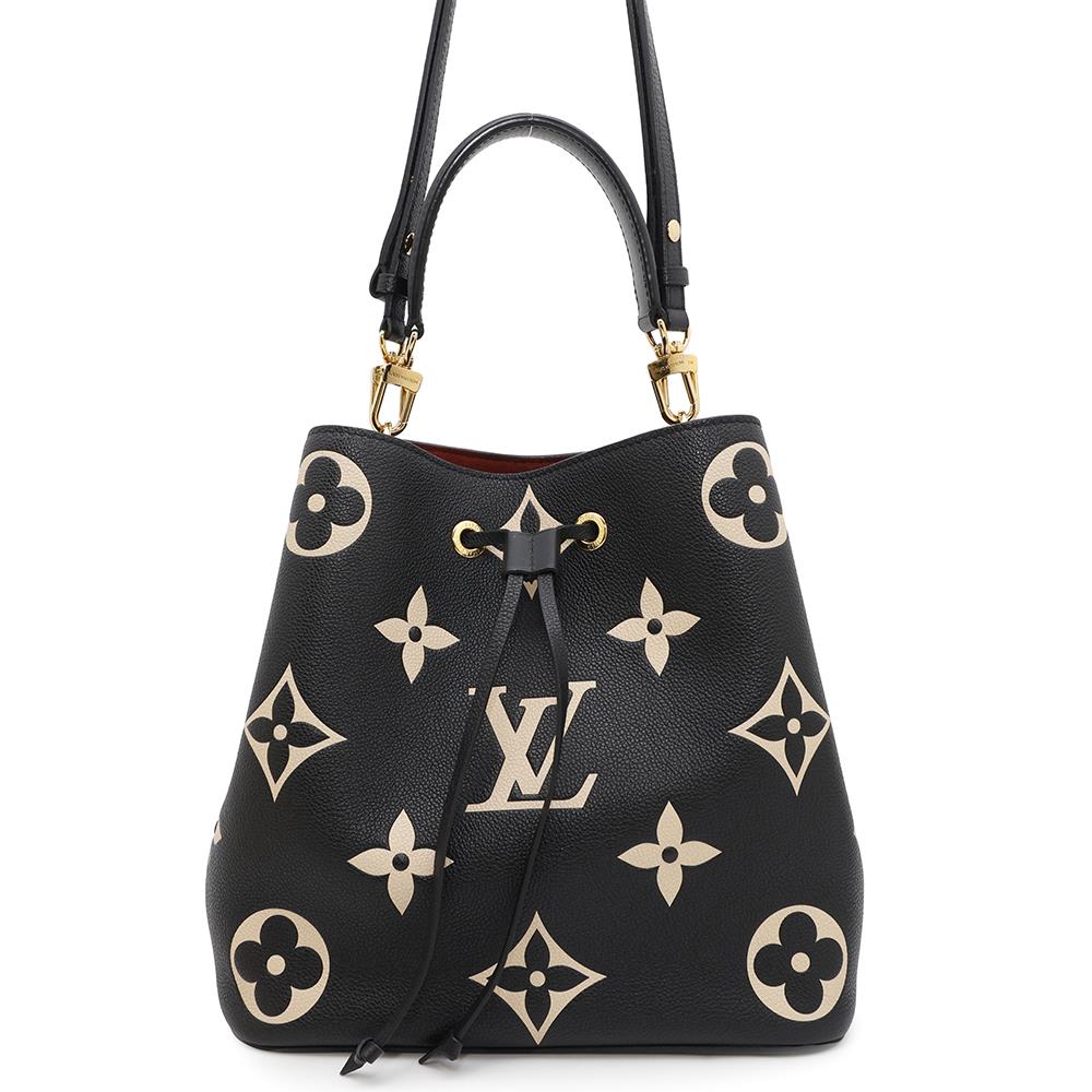 LOUIS VUITTON Neonoe Noir/BeigeM45497 Bicolor Monogram Empreinte Leather Size MM