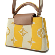将图像加载到图库查看器中，LOUIS VUITTON Capucines JauneM57651 Canvas Leather Size BB

