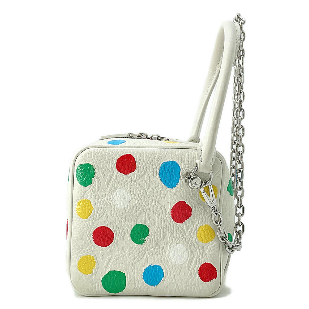 LOUIS VUITTON Square Bag LVxYK White/Multicolor Monogram Empreinte Leather