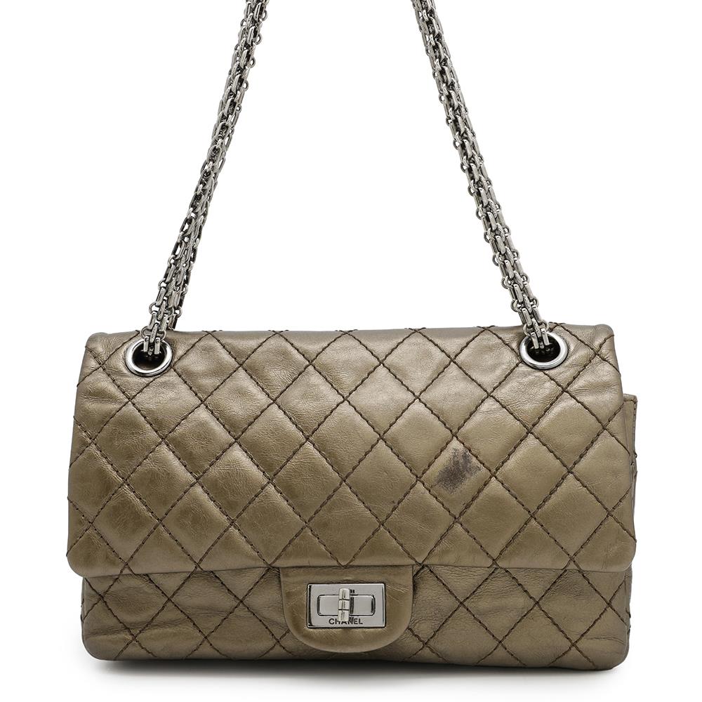 CHANEL 2.55 ChainShoulder Bag Bronze Leather