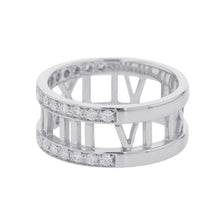 将图像加载到图库查看器中，TIFFANY&amp;Co. Atlas Open Ring Size #Approximately16号 18K White Gold

