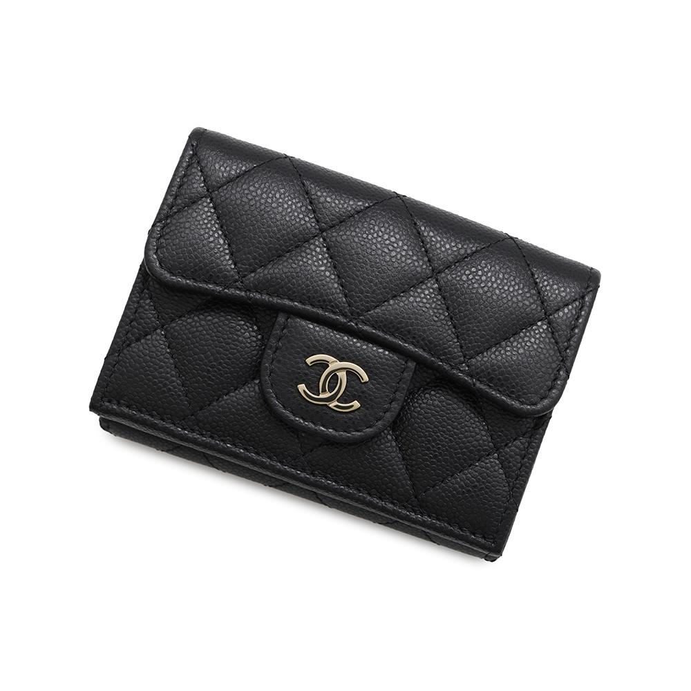 CHANEL Matelasse Classic Small Flap Wallet BlackAP0230 Caviar Leather