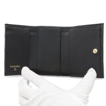 将图像加载到图库查看器中，CHANEL Small flap wallet BlackAP3518 Caviar Leather
