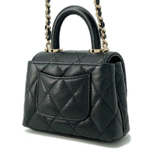 将图像加载到图库查看器中，CHANEL Coco Handle ChainShoulder Bag BlackAP4245 Caviar Leather Size micro

