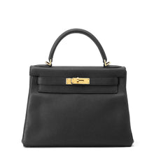 Load image into Gallery viewer, HERMES Kelly Retourne Black Togo Leather Size 28
