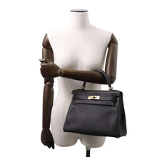 Load image into Gallery viewer, HERMES Kelly Retourne Black Togo Leather Size 28
