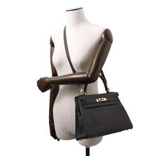 Load image into Gallery viewer, HERMES Kelly Retourne Black Togo Leather Size 28
