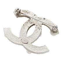 Load image into Gallery viewer, CHANEL CC Logo Brooch Silver Metal Faux Pearl  Rhinestone
