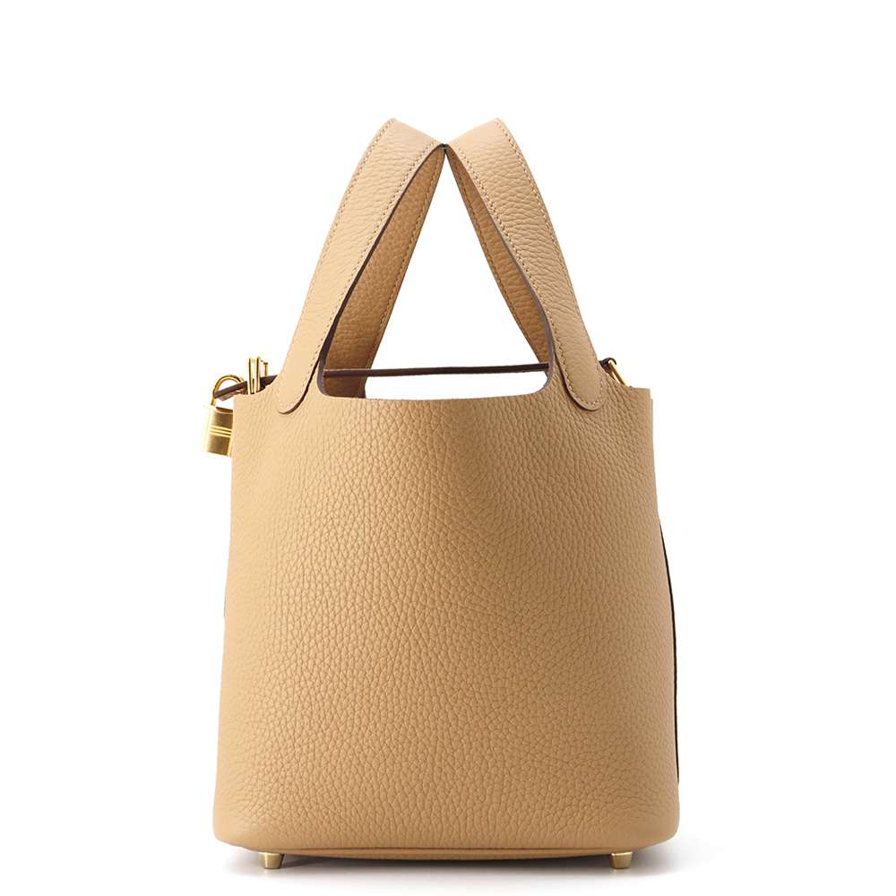 HERMES Picotin Lock Biscuit Taurillon Clemence Size PM