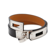 将图像加载到图库查看器中，HERMES Kelly Duble Tour Bracelet Size T2 Black Box Calf Leather
