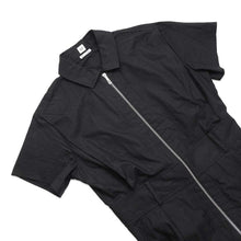 Load image into Gallery viewer, HERMES Zip-up Dress Mosaique motif Size 40 Black Cotton100%
