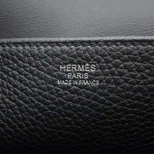 将图像加载到图库查看器中，HERMES Halzan Black Taurillon in Clemence Size 25
