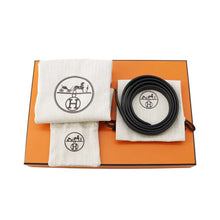 将图像加载到图库查看器中，HERMES Halzan Black Taurillon in Clemence Size 25
