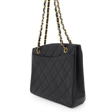Load image into Gallery viewer, CHANEL Matelasse Turnlock Chain Tote Black Caviar Leather
