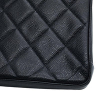 将图像加载到图库查看器中，CHANEL Matelasse Turnlock Chain Tote Black Caviar Leather
